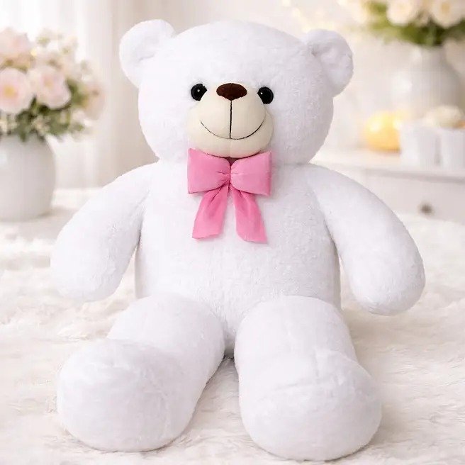 Snowy Embrace – 3-Foot Teddy Bear