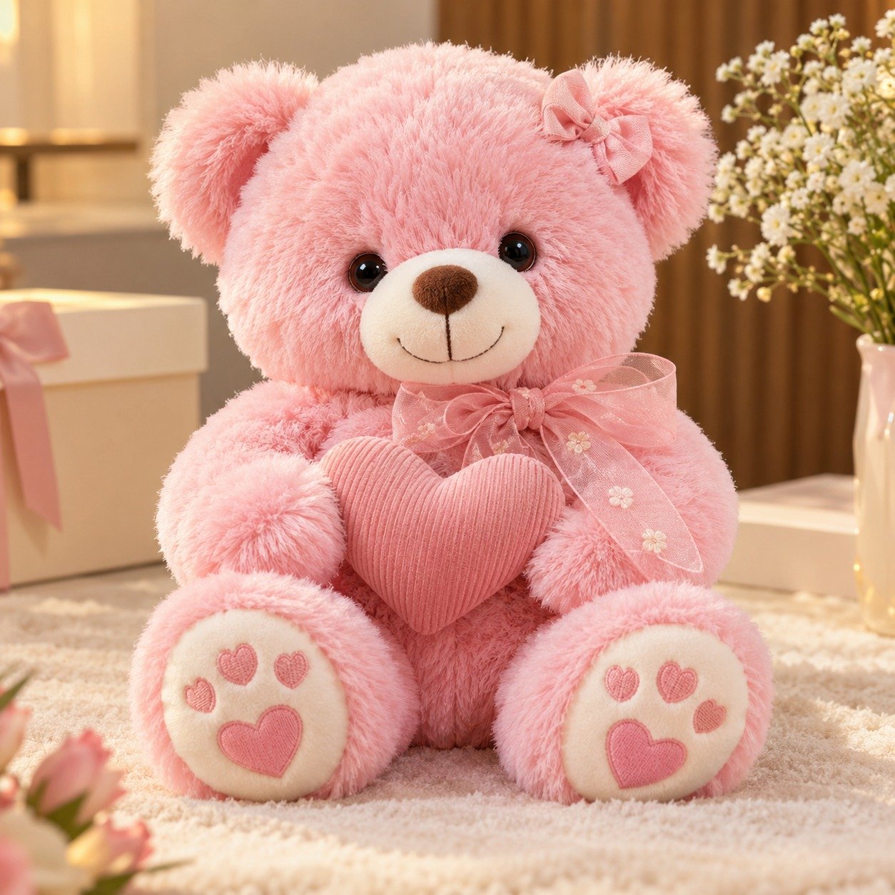 Blush Cuddles – Pink Teddy Bear