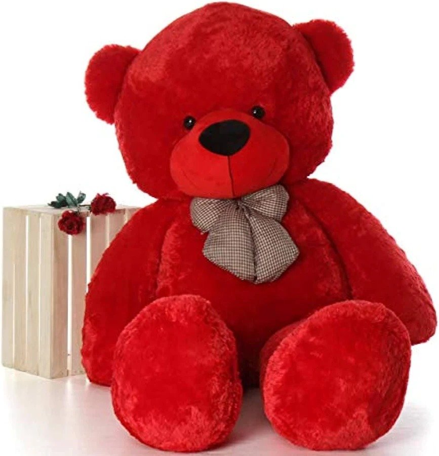 Crimson Love – 3-Foot Teddy Bear