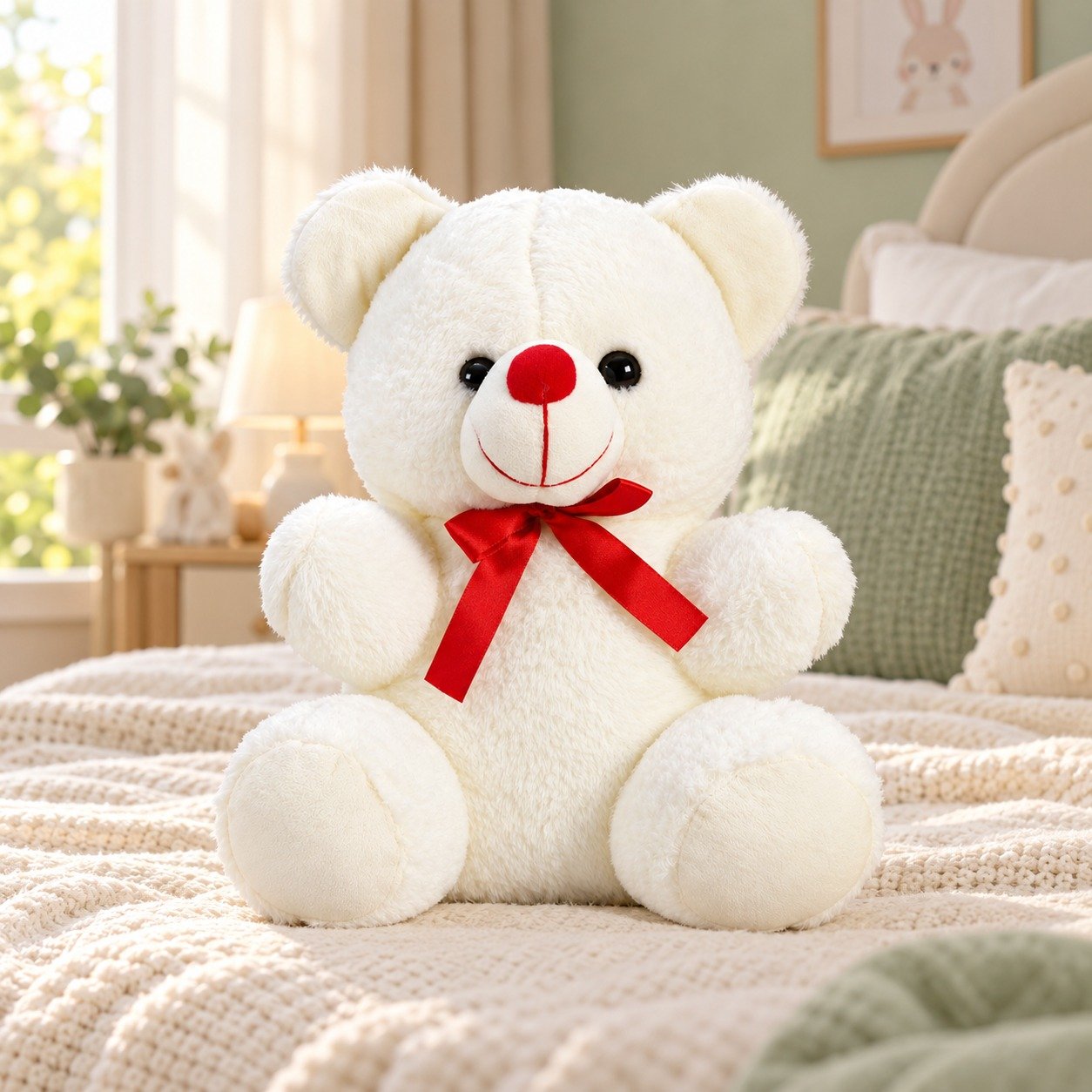 Pure Snuggles – White Teddy Bear