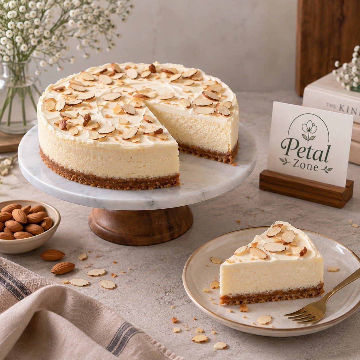 Almond Elegance – Almond Cheesecake 2