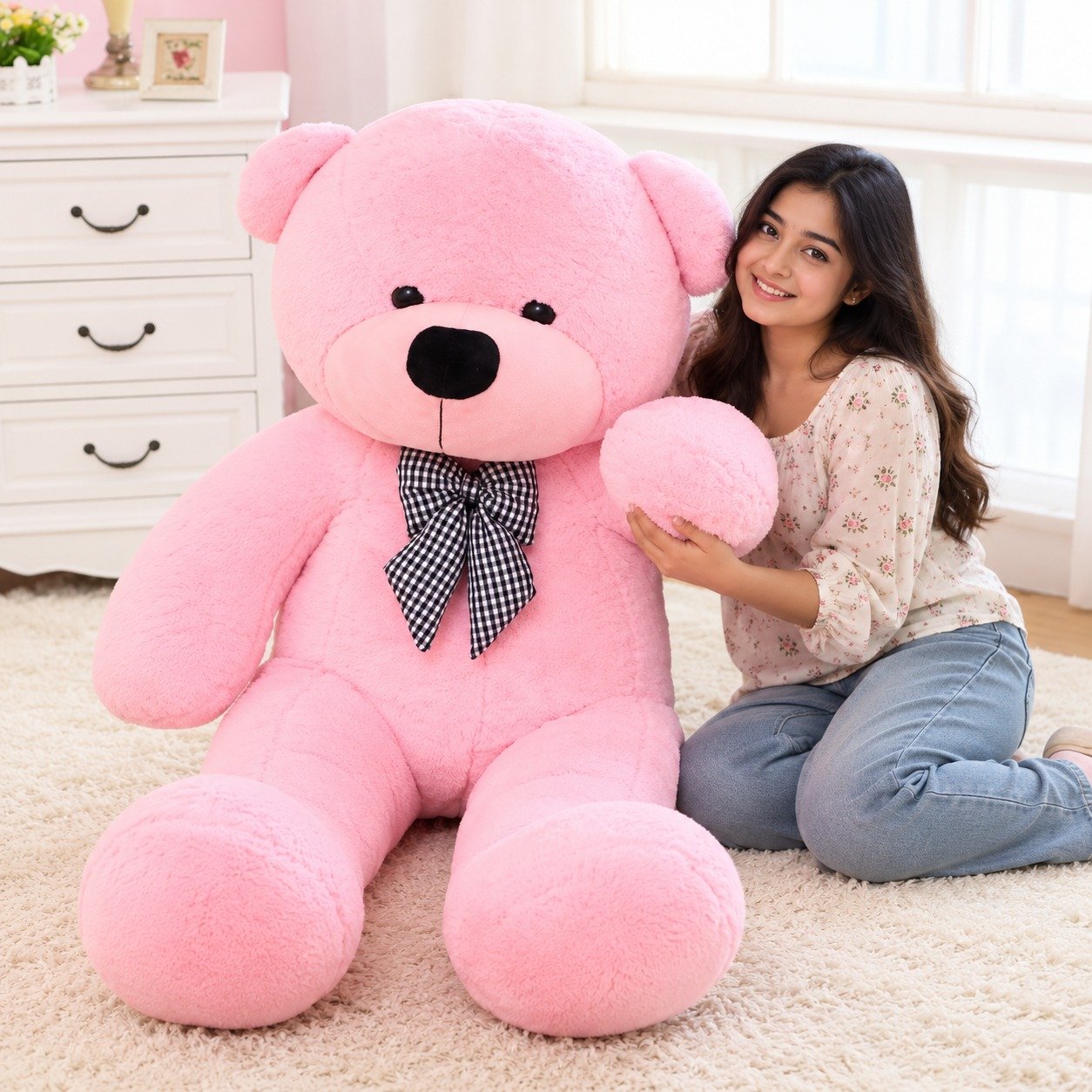 Blush Majesty – 4-Foot Teddy Bear 3
