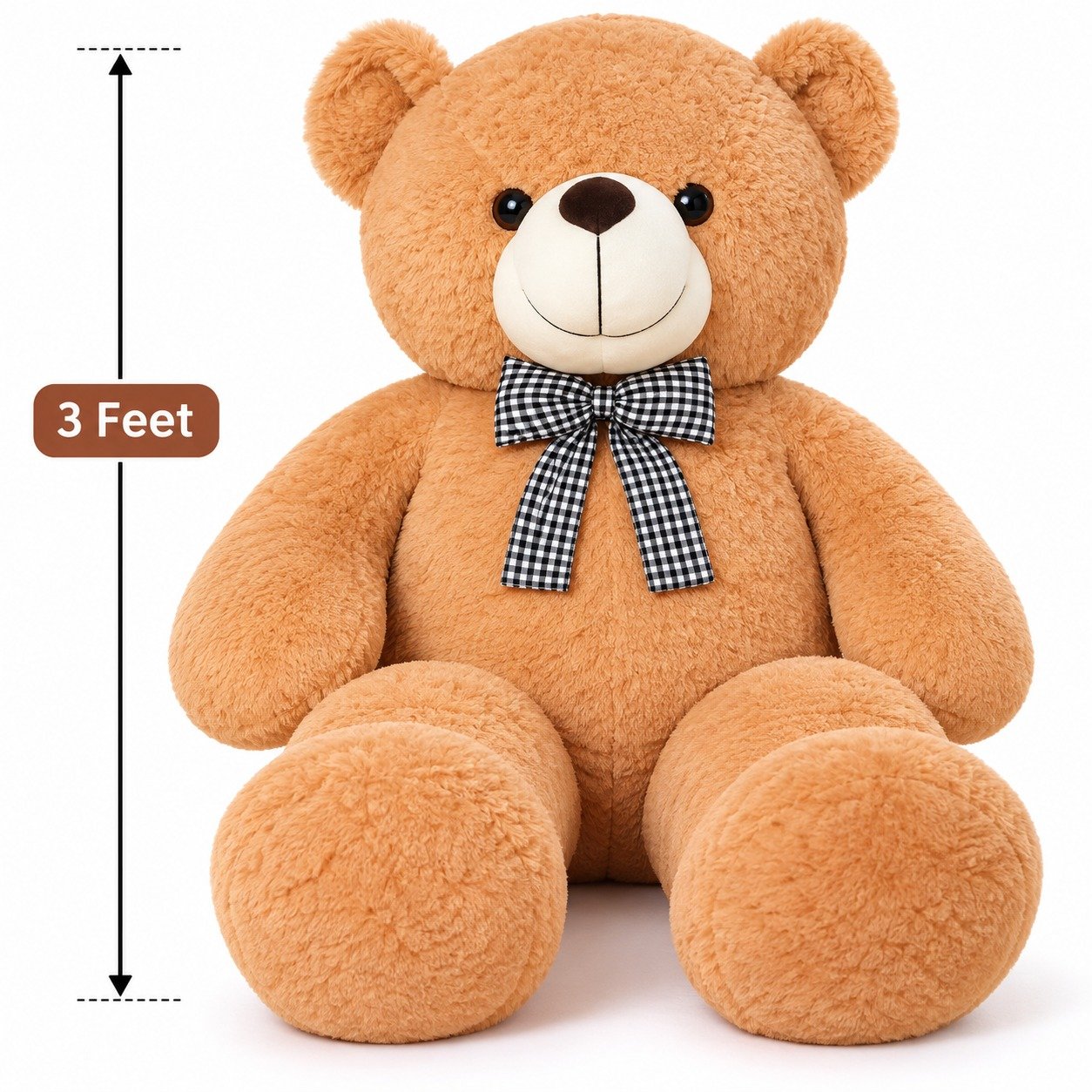 Caramel Comfort – 3-Foot Teddy Bear 3