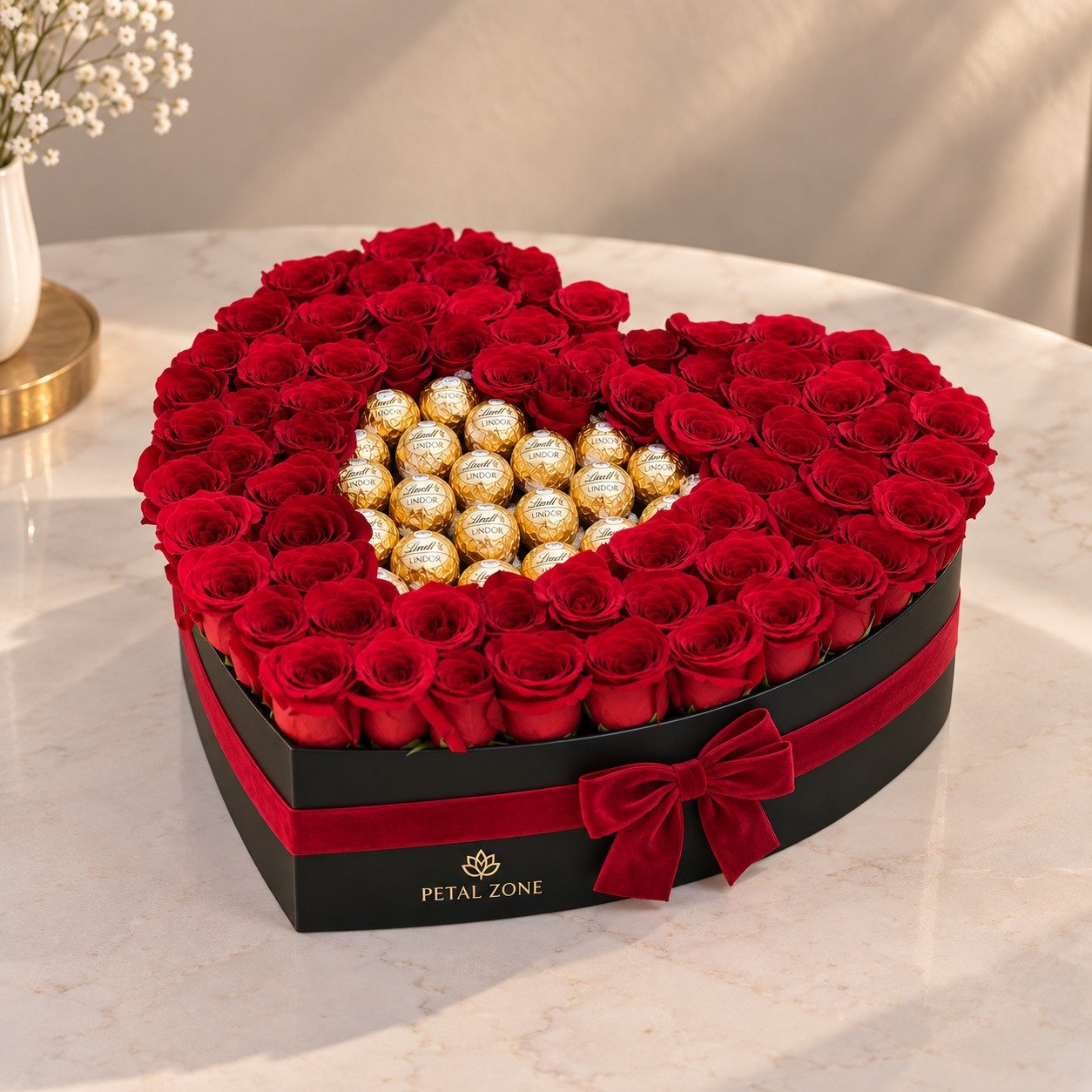 Heart of Luxury – Heart-Shaped Lindt Bouquet